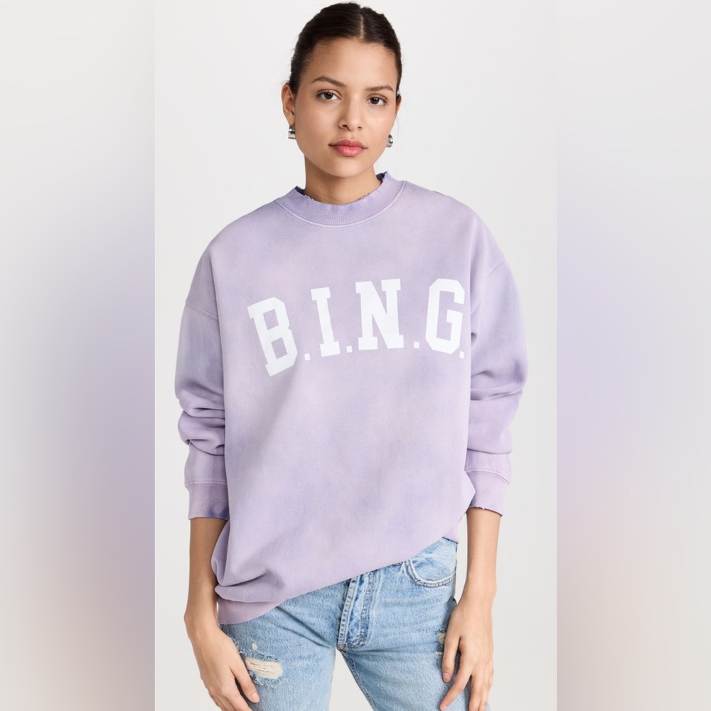 Anine Bing Purple Sweatshirt